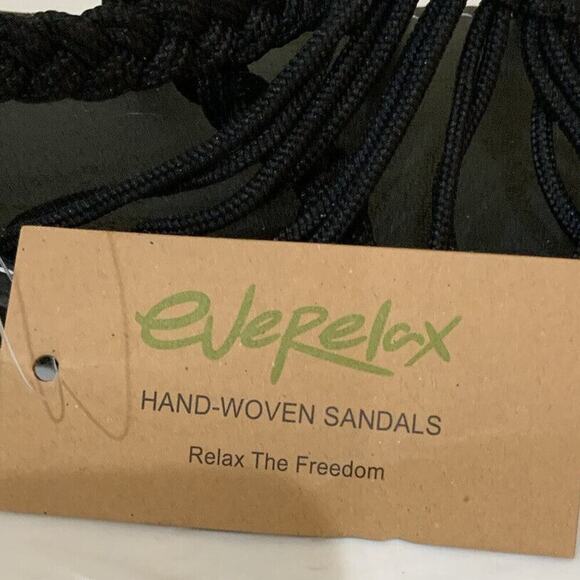 Everelax Women Size 11 Hand Woven Adjustable Straps Rope Braided Flat Sandals - Picture 8 of 10